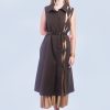 Brown Diamond Vest Dress