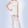 Natural Applique Lace Pant