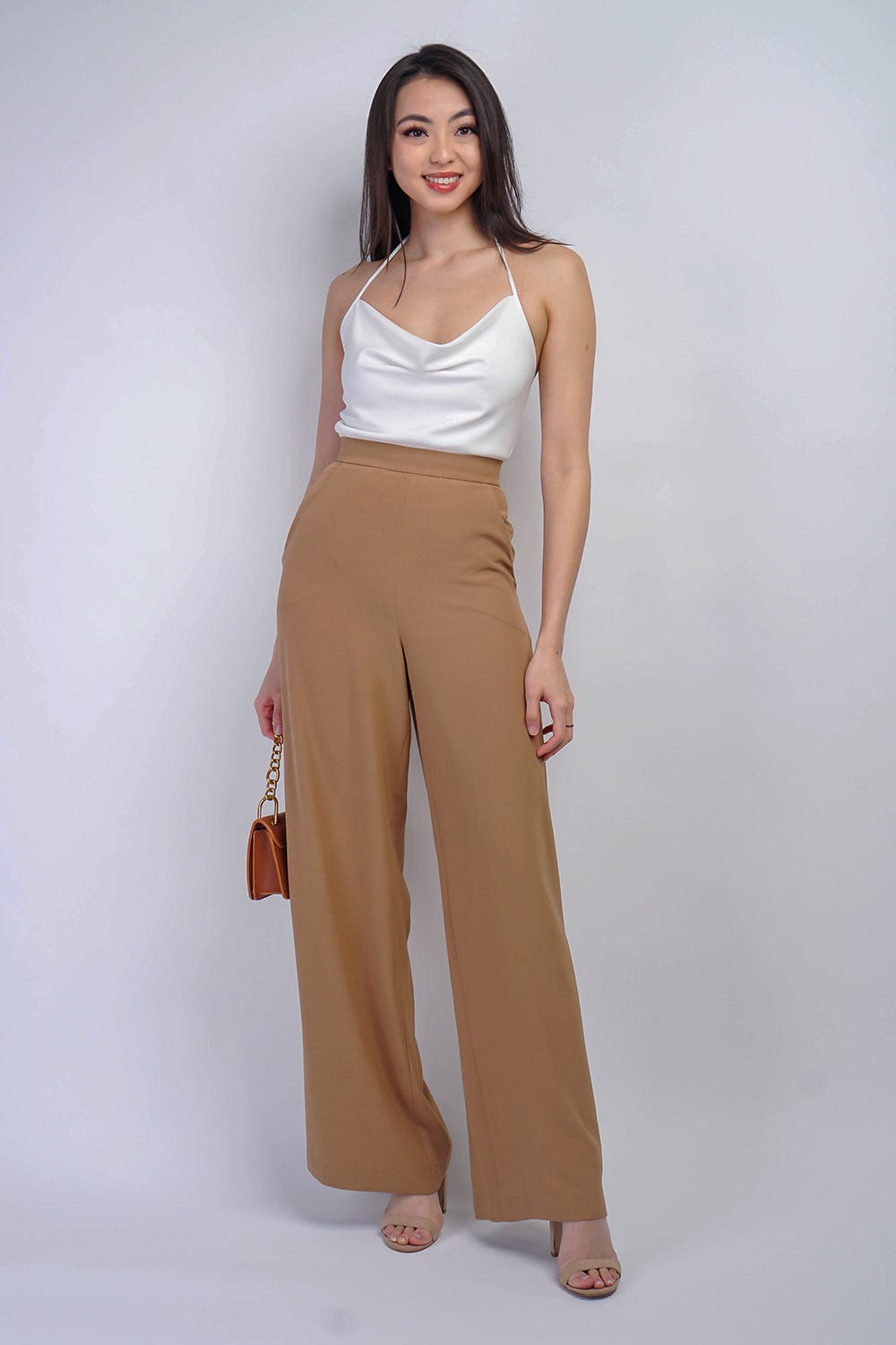 Dark Tan Straight Leg Cheryl Pants - Image 2