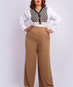 Dark Tan Straight Leg Cheryl Pants