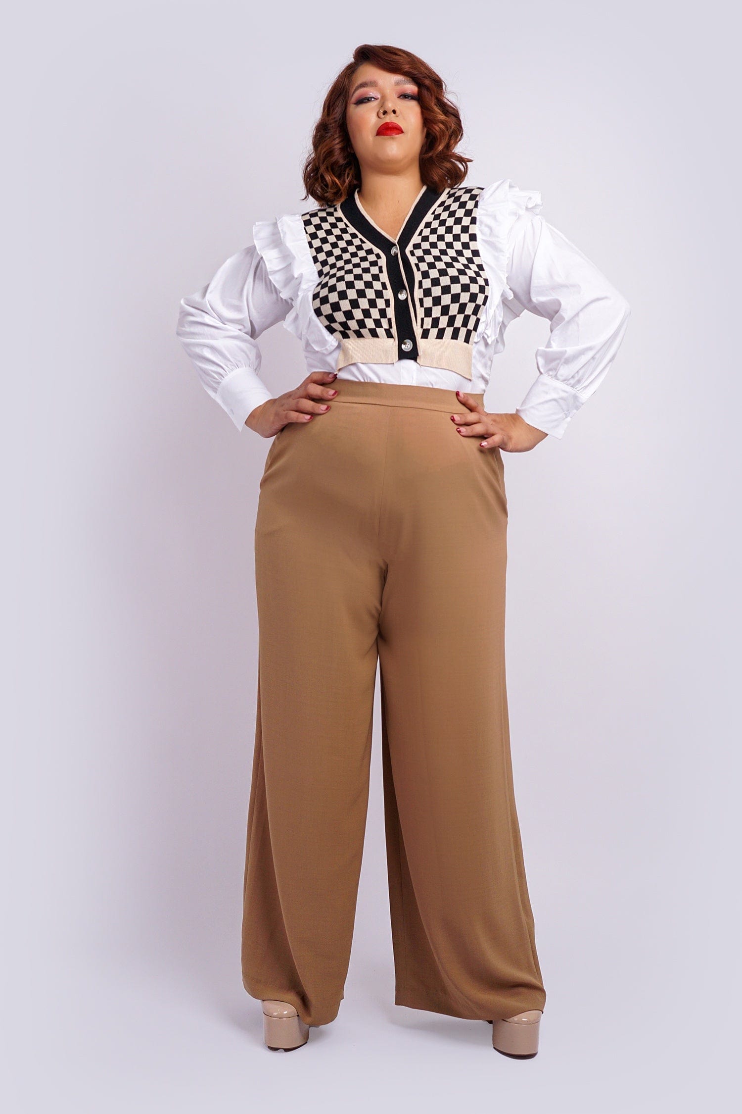 Dark Tan Straight Leg Cheryl Pants
