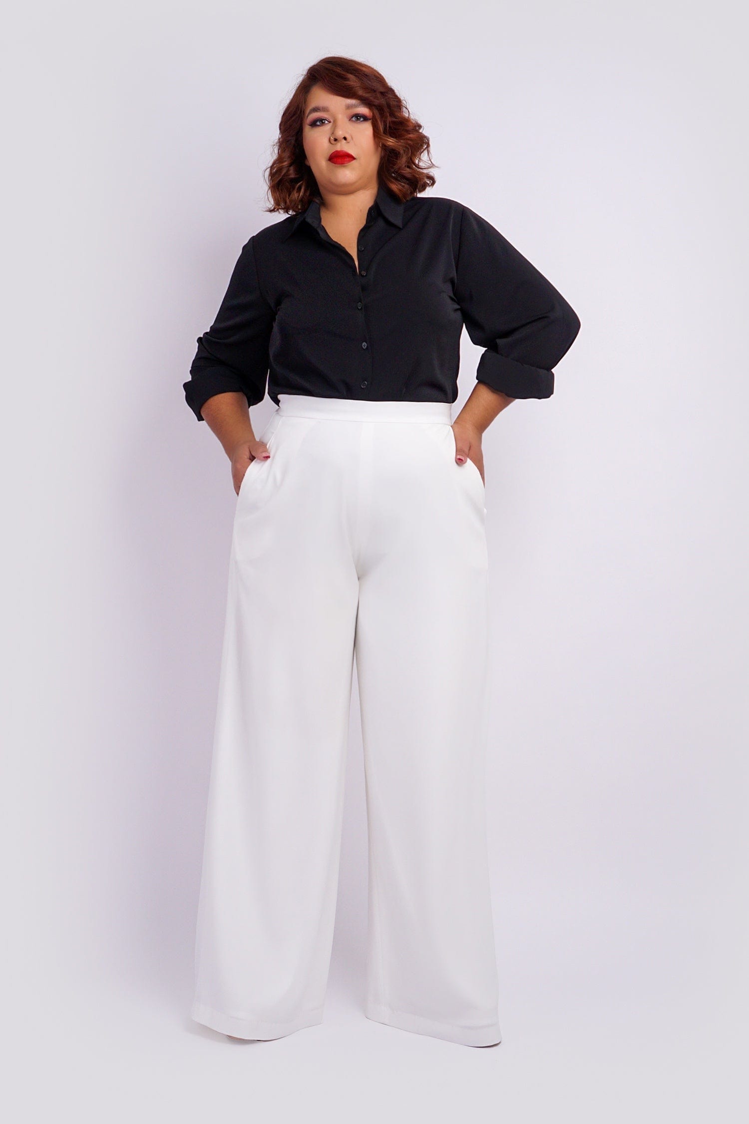 White Straight Leg Cheryl Pants - Image 4