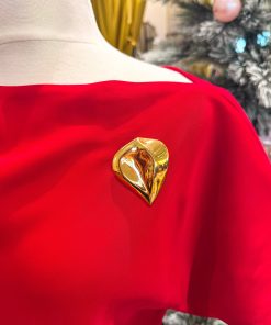 Gold Big Leaf Brooch