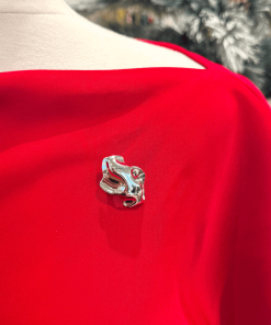 Silver Irregular Shaped Brooch