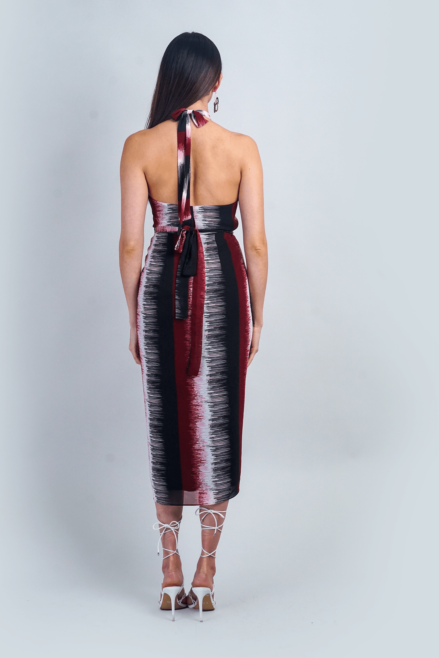 Red Black Print Indo Wrap Skirt/Dress - Image 2