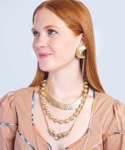 Gold Moon and Star Clip-on Earrings