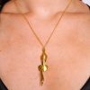 Dancer Necklace In Bronze And Brass Gold Plated