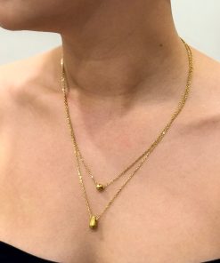 Gold Water Droplets Necklace