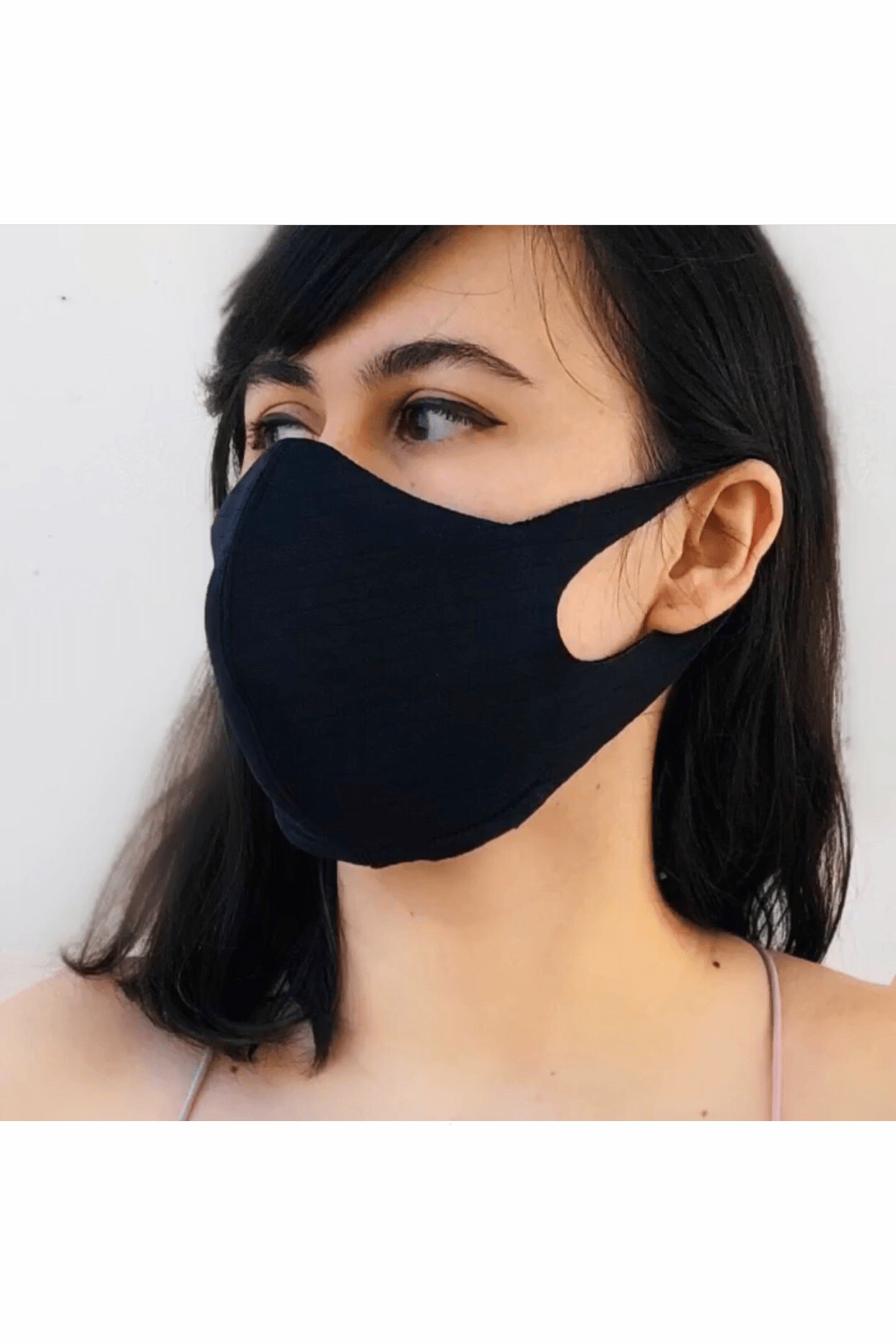 Black Antibacterial Premium Neoprene Waterproof Face Mask (Filter Pocket) - Image 4