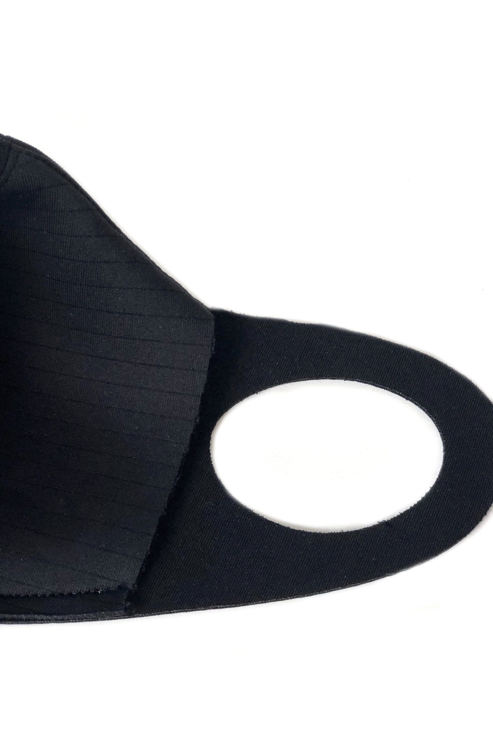 Black Antibacterial Premium Neoprene Waterproof Face Mask (Filter Pocket) - Image 2