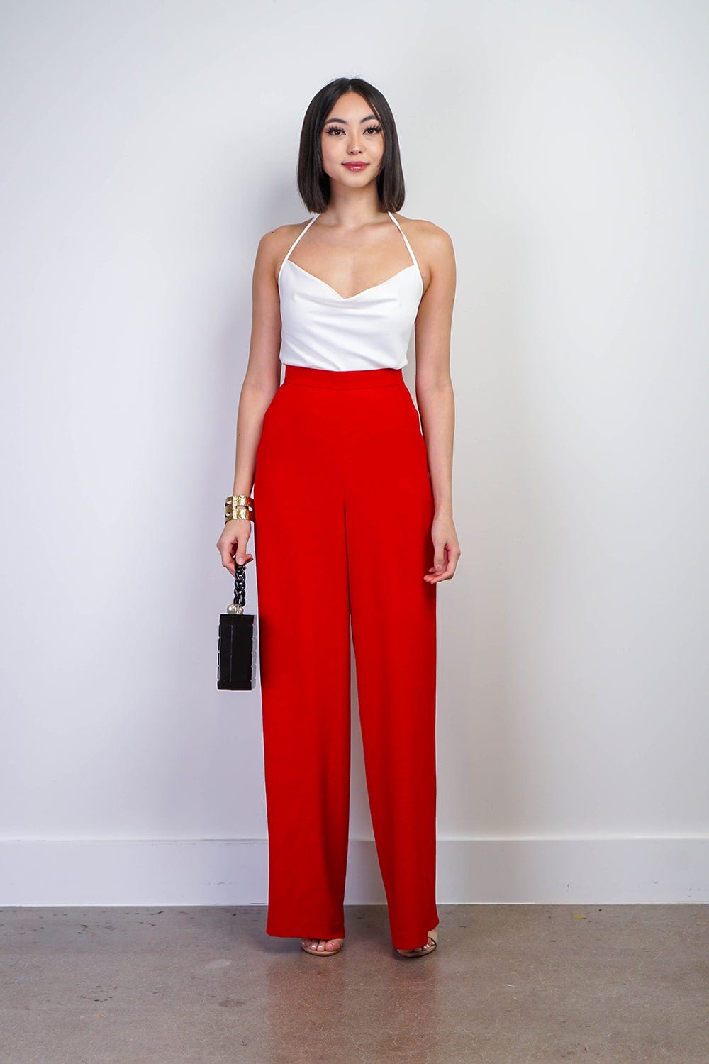 Red Straight Leg Cheryl Pants - Image 4
