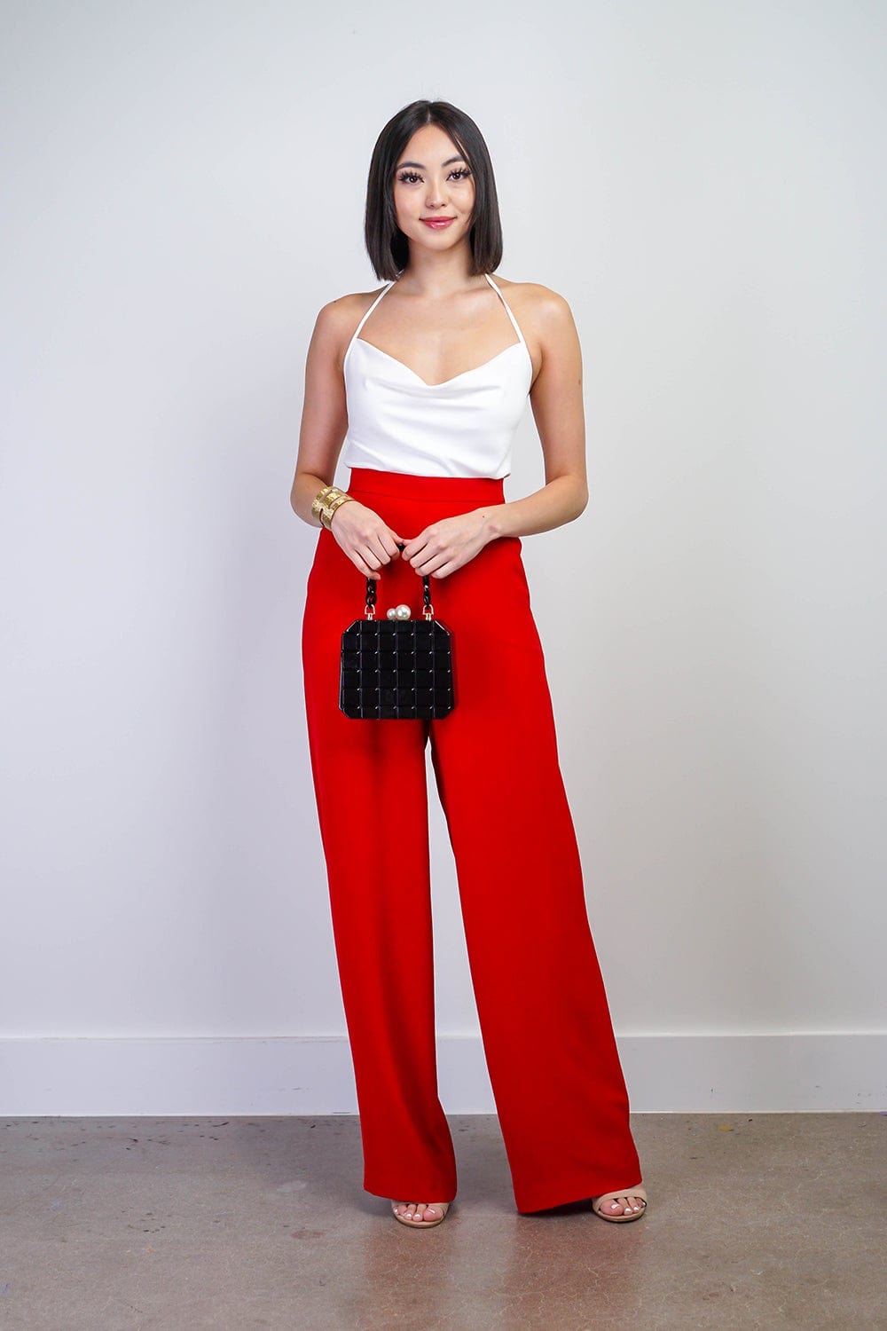 Red Straight Leg Cheryl Pants - Image 2