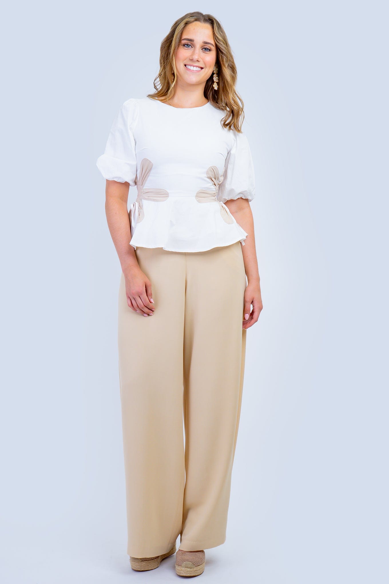 Tan Straight Leg Cheryl Pants - Image 2