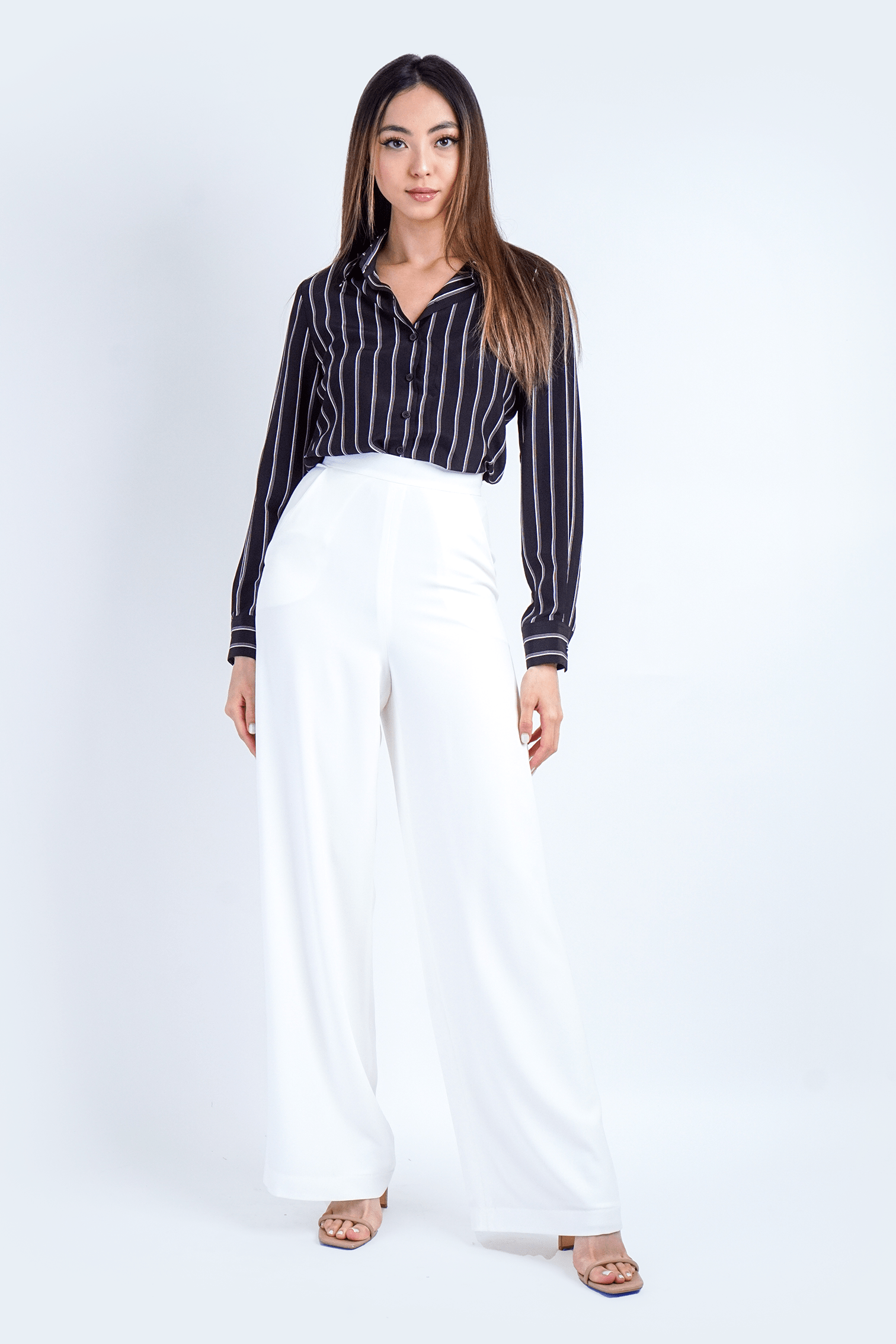 White Straight Leg Cheryl Pants