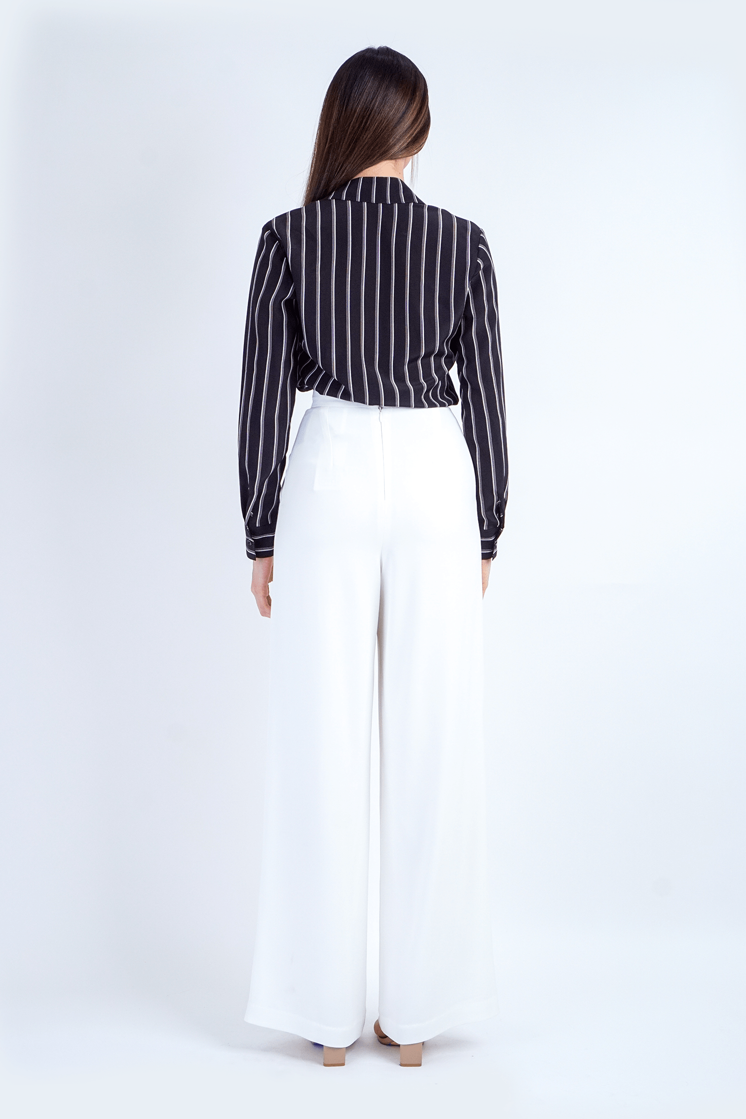 White Straight Leg Cheryl Pants - Image 3