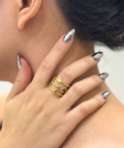 Gold Celestial Round Ring