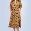 Mocha Black Polka Dot Dress