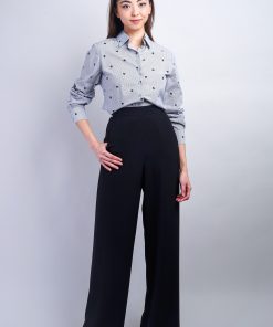 Black Heart Stripe Cotton Jennifer Dress Shirt