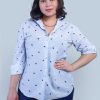 Blue Heart Cotton Jennifer Dress Shirt