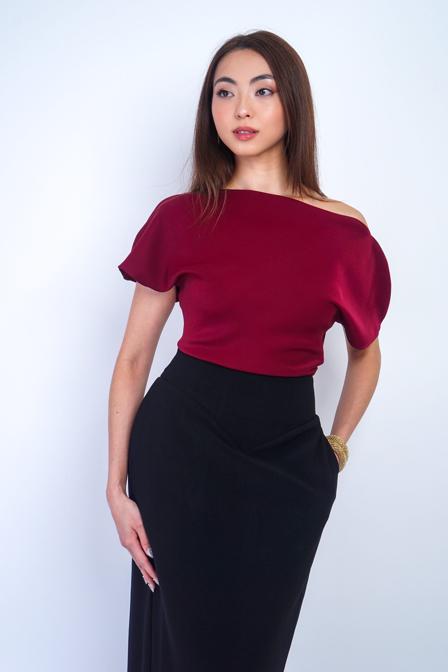 Burgundy Micah Top